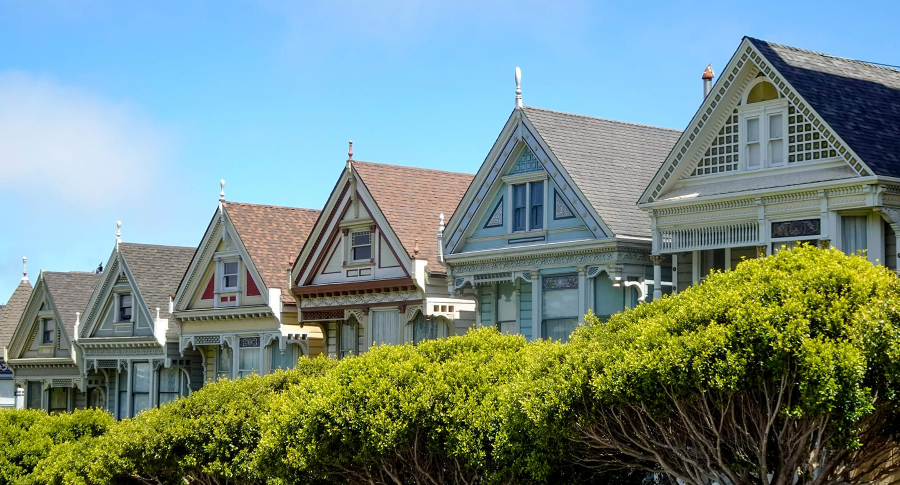 Row of rental properties